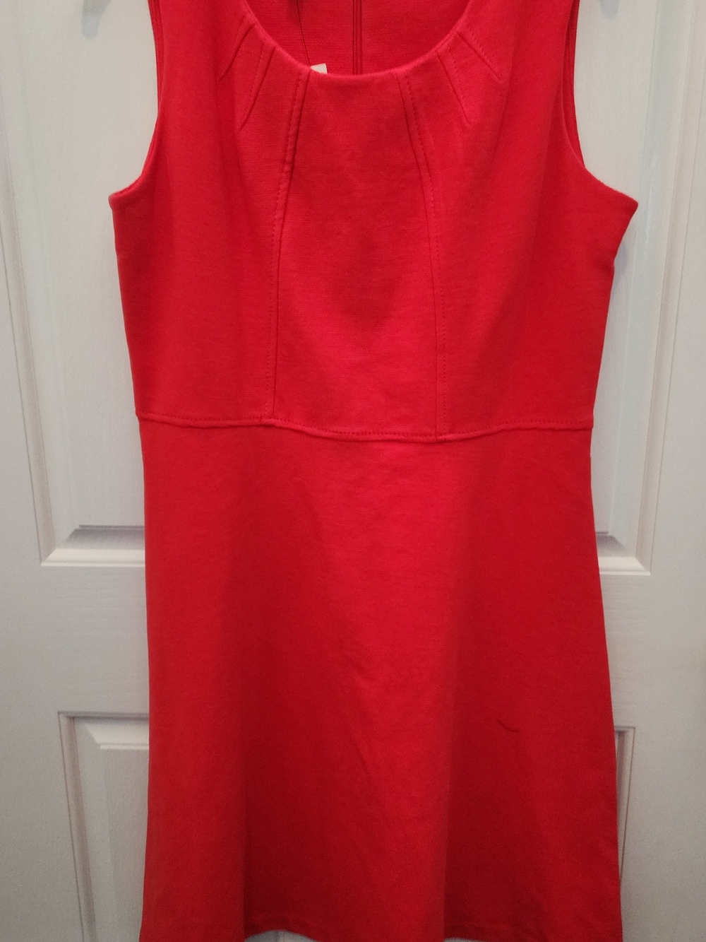 Talbots Vibrant Red Sleeveless Fit-and-Flare Mini Dress